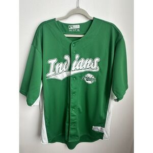 Cleveland Indians True Fan St. Patrick's Green Jersey Sz XL Shirt Vintage
